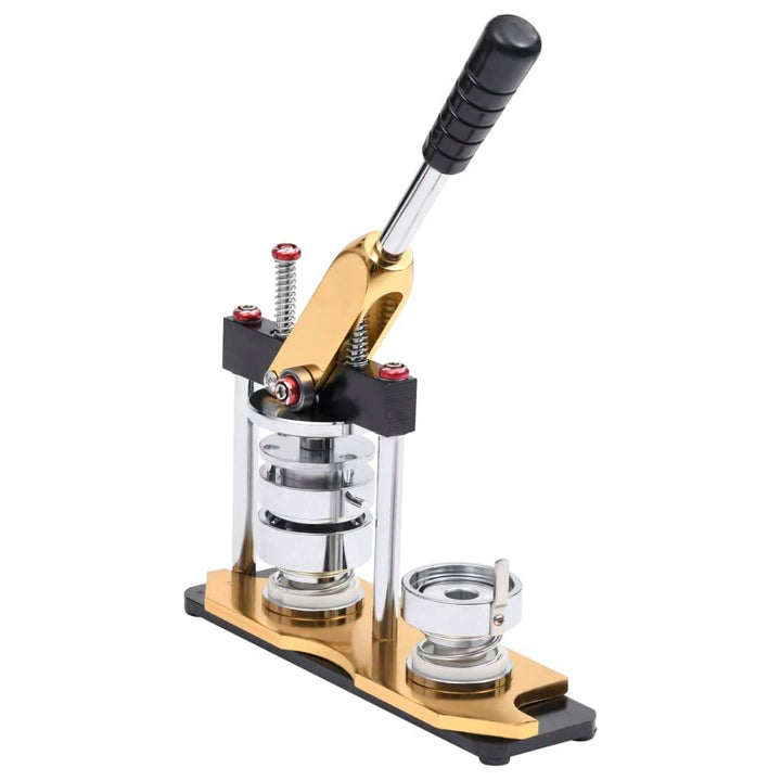 vidaXL Buttonmaschine mit Kreisschneider Drehstanze Handgriff Buttonpresse Button Badge Maker Maschi