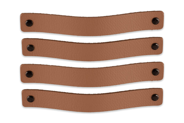 Brute Strength - Ledergriffe für Möbel - Taupe - 4 Stück - 20 x 2,5 cm - Schrankgriff, Türgriff für