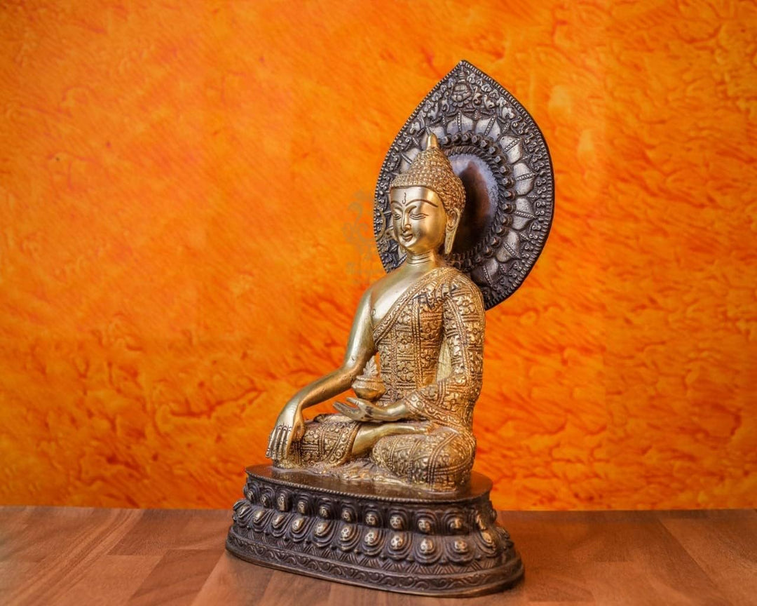 SHIVAJI ARTS Buddha-Statue, 35 cm, grosser Buddha, Buddhismus, Gott, religiöses Geschenk, Shakyamuni