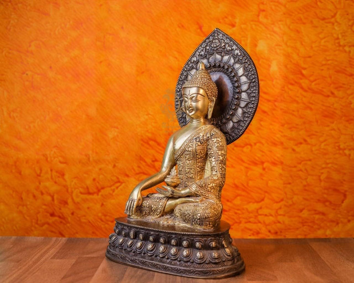 SHIVAJI ARTS Buddha-Statue, 35 cm, grosser Buddha, Buddhismus, Gott, religiöses Geschenk, Shakyamuni
