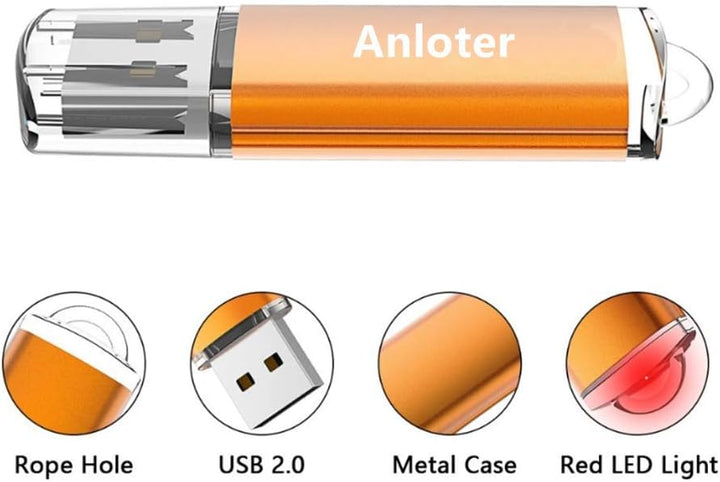 Anloter 50 x USB-Flash-Laufwerk, Speicherstick für Computer, Laptop, Mac, Tablet, Geschenk (128 MB,