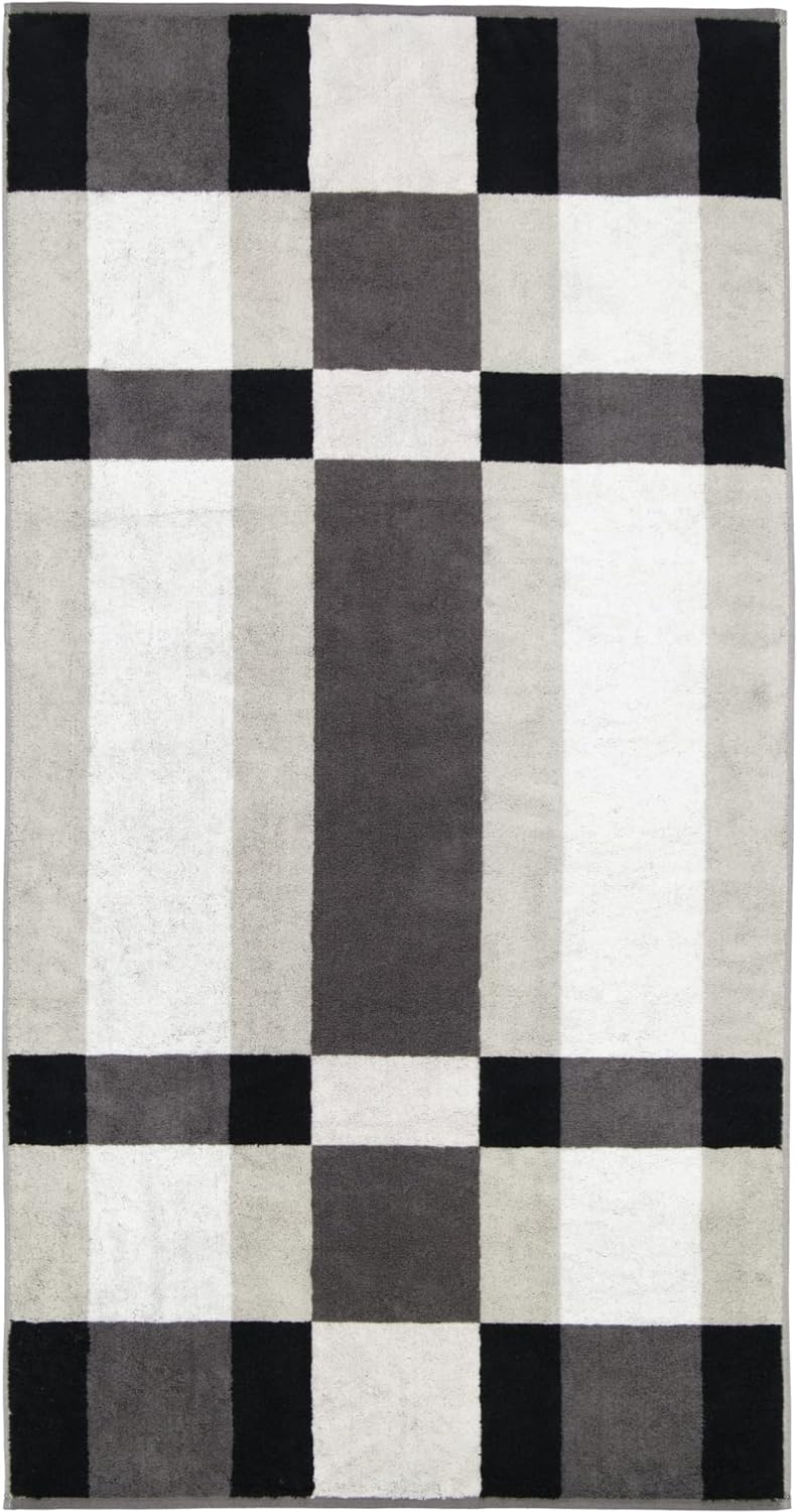 CAWÖ Home Handtücher Delight Karo 6219 Platin - 77 Duschtuch 70x140 cm, Duschtuch 70x140 cm