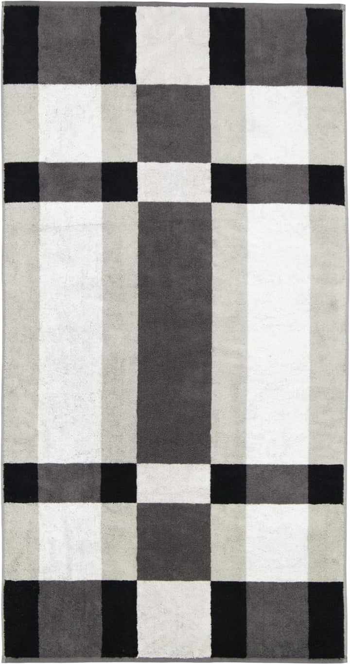 CAWÖ Home Handtücher Delight Karo 6219 Platin - 77 Duschtuch 70x140 cm, Duschtuch 70x140 cm
