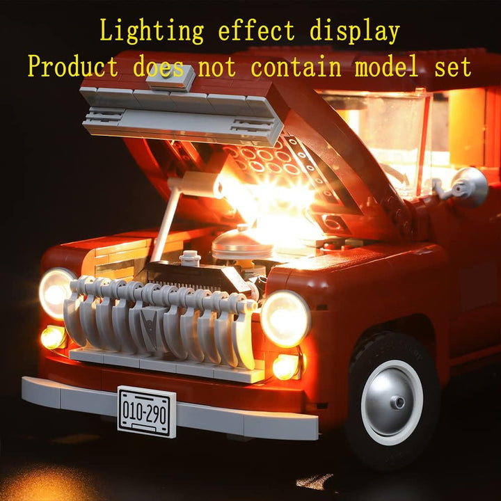 GEAMENT LED Licht-Set Kompatibel mit Lego Pickup Truck - Beleuchtungsset für Creator 10290 Baumodell