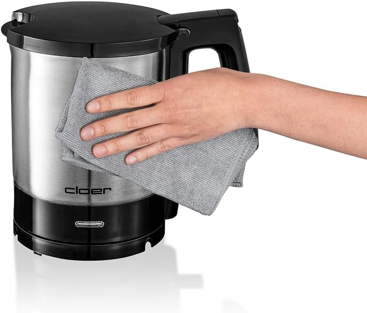 Cloer 4700 Wasserkocher, 2000 W mit innen liegender Füllmengenmarkierung, Trockengeh- und Überhitzun