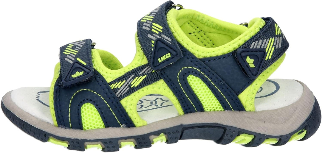 Lico Unisex Kinder Luca V Sandalen 25 EU Marine Grau Lemon, 25 EU Marine Grau Lemon