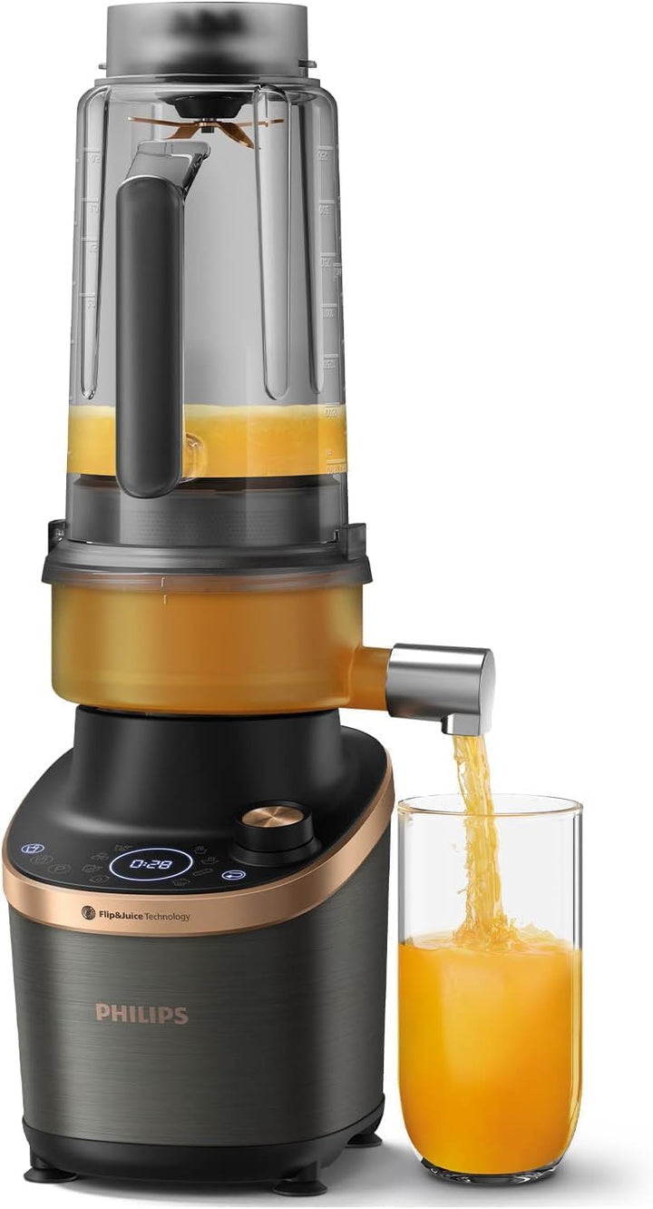 Philips Flip&Juice Hochleistungsmixer der 7000 Serie mit Entsaftermodul, Flip&Juice-Technologie, Pro