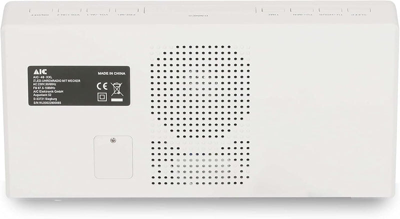 AIC Küchenradio Digital mit grossem Display, Küchenuhr, FM-Radio, Wecker, Digital Dual Alarm Clock,