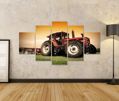 islandburner Bild auf Leinwand Alter Traktor Auf Der Wiese Bilder Wandbilder Poster Leinwand 170x80c