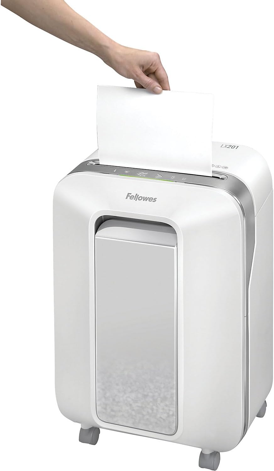 Fellowes Aktenvernichter 12 Blatt High Security (P5), Papierschredder für Büro, Powershred LX201, Mi