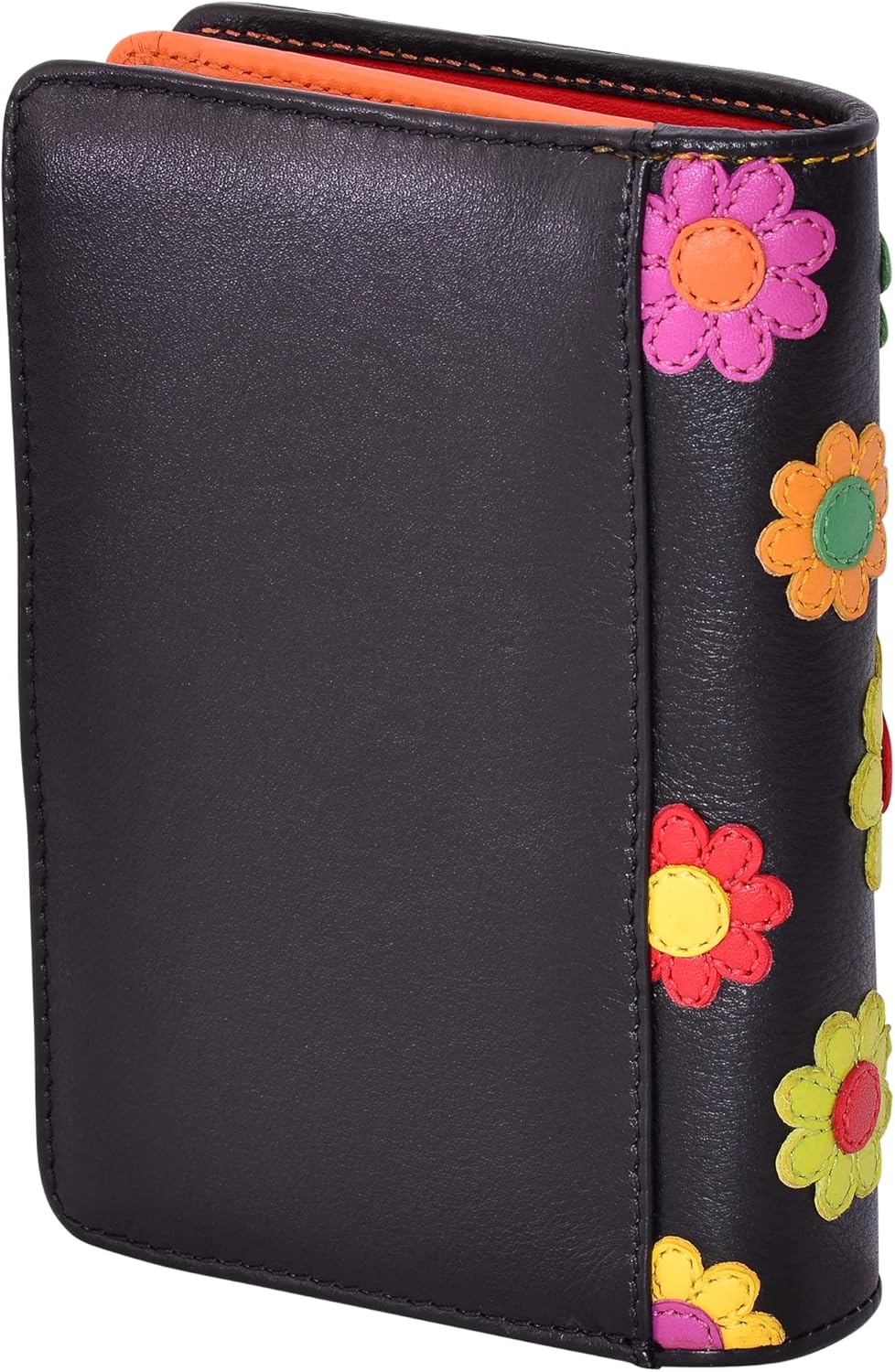 VISCONTI 100% Pur Leder Portemonnaie Damen RFID Schutz Geldbeutel Geldbörse Bifold Mehrfarbig Portmo