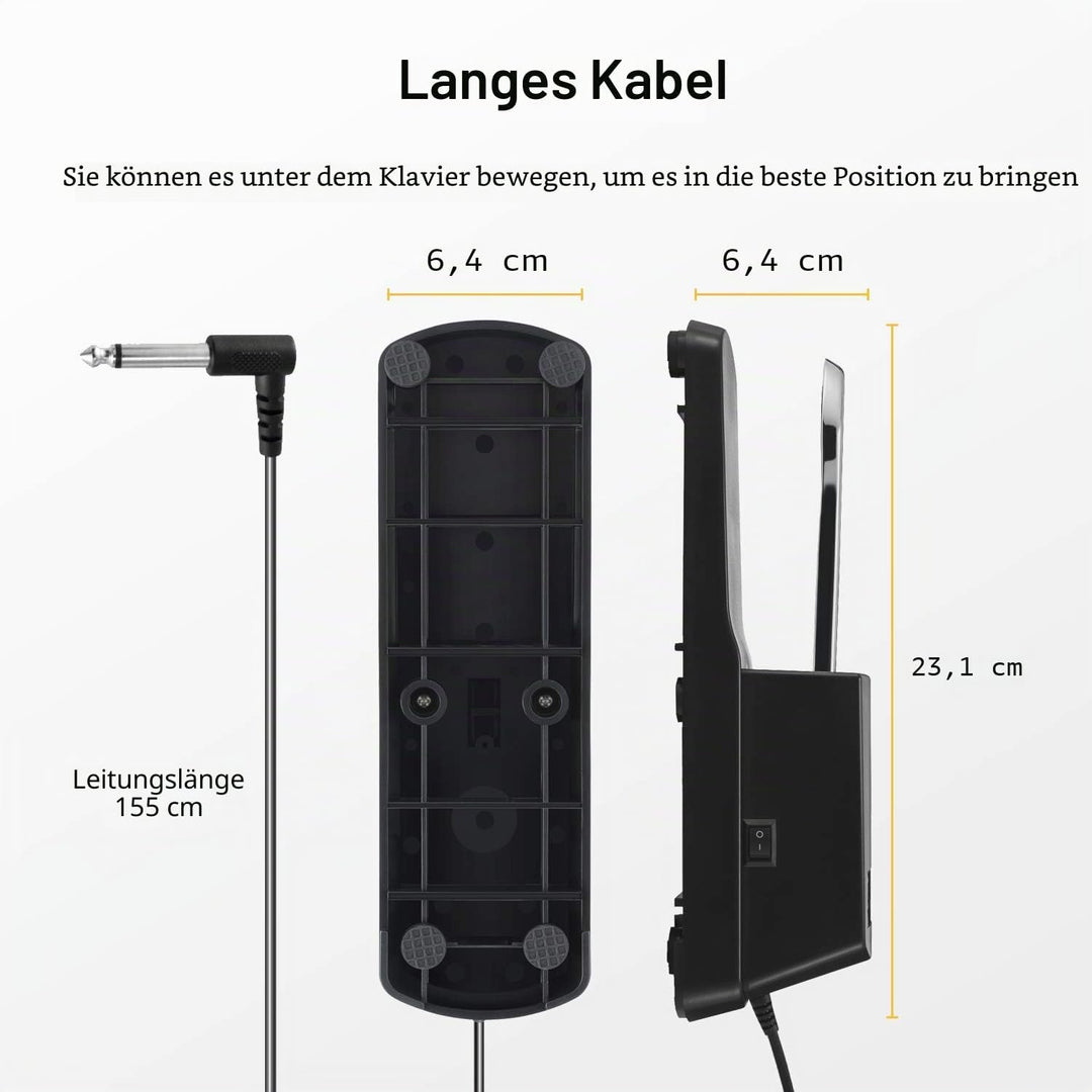 Donner DSP-001 Sustain-Pedal für Keyboard, Klavier Sustain-Pedal Universal-Dämpfer-Fusspedal für Dig