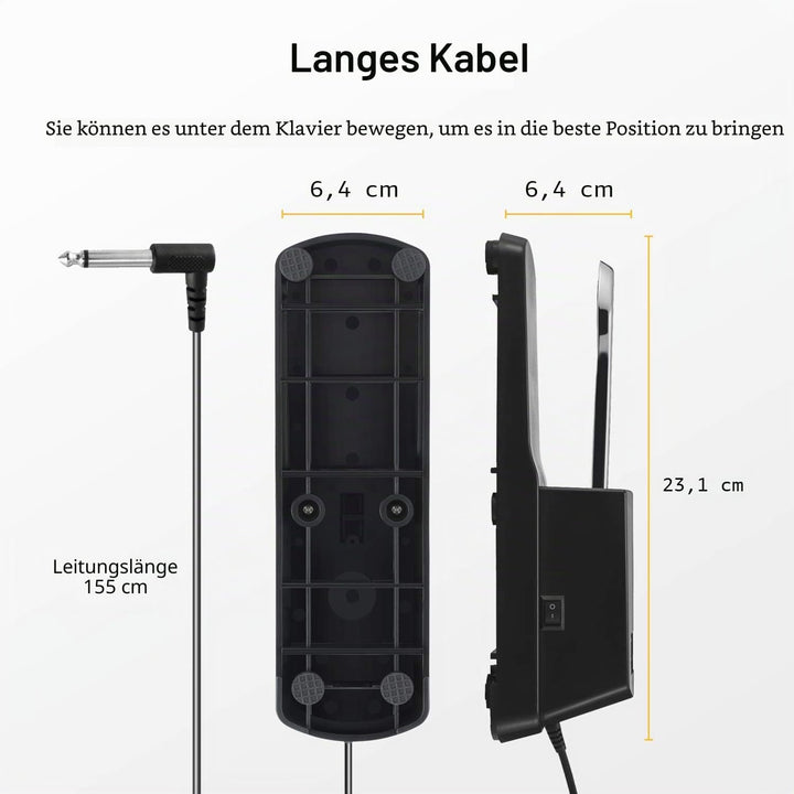 Donner DSP-001 Sustain-Pedal für Keyboard, Klavier Sustain-Pedal Universal-Dämpfer-Fusspedal für Dig