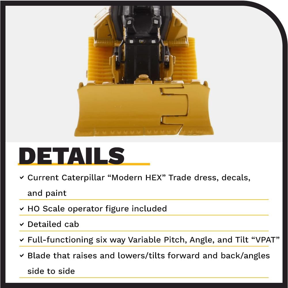 Diecast Masters 85953 - Caterpillar Bulldozer mit Klappschild D5 LGP, Massstab 1:87, ab 14 Jahren