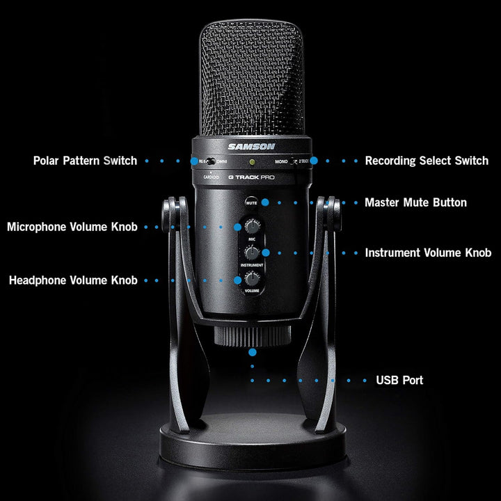 Samson G-Track Pro USB-Mikrofon & PS04 Popschutz Bundle mit Popschutz, Bundle mit Popschutz