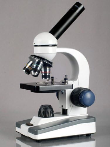 AmScope - Mikroskop mit USB-Kamera, 40X-1000X, Monokularverbindung, LED, Grob- und Feinfokus + Digit