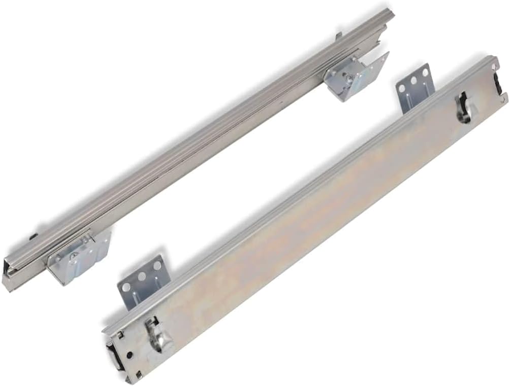 vidaXL 2X Einbauschublade 60cm Teleskopschublade Korbauszug Küchenschrank 600 mm, 600 mm