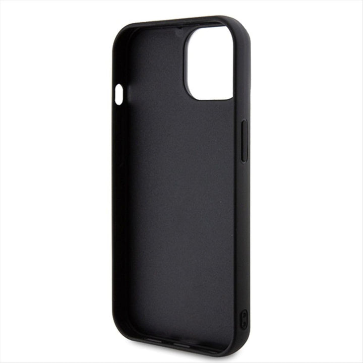 Karl Lagerfeld KLHCP15S3DMBKCK Hülle für iPhone 15 6.1" Schwarz hardcase 3D Rubber Glitter Logo