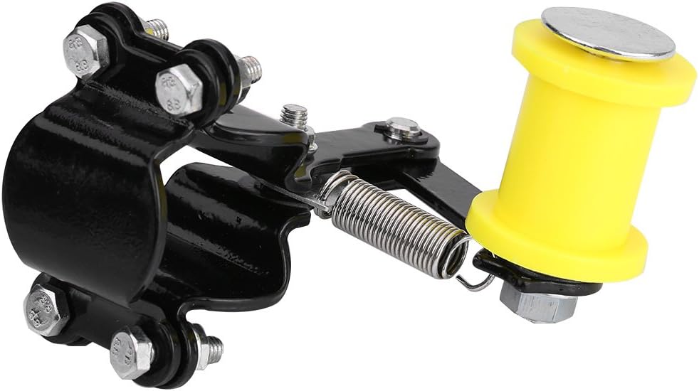 Keenso Motorrad Kettenspanner Einstellbarer Kettenspanner Spanner Schwarz, Schwarz