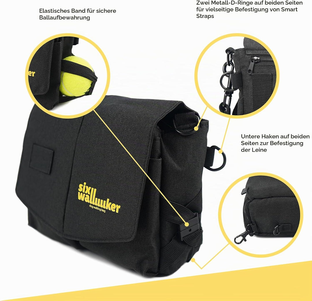 Arrivly SixWalker Leckerlibeutel für Hunde mit Magnetverschluss, Praktischer Futterbeutel Hundetrain