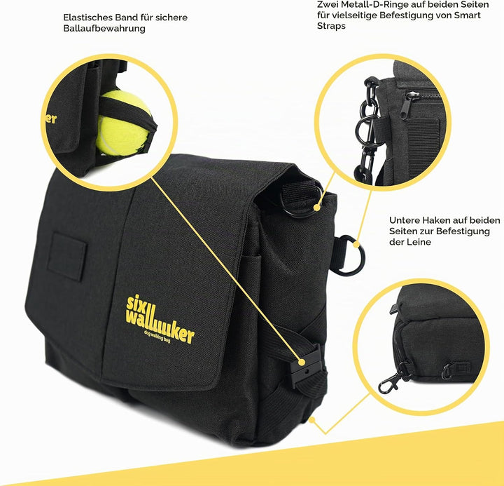 Arrivly SixWalker Leckerlibeutel für Hunde mit Magnetverschluss, Praktischer Futterbeutel Hundetrain