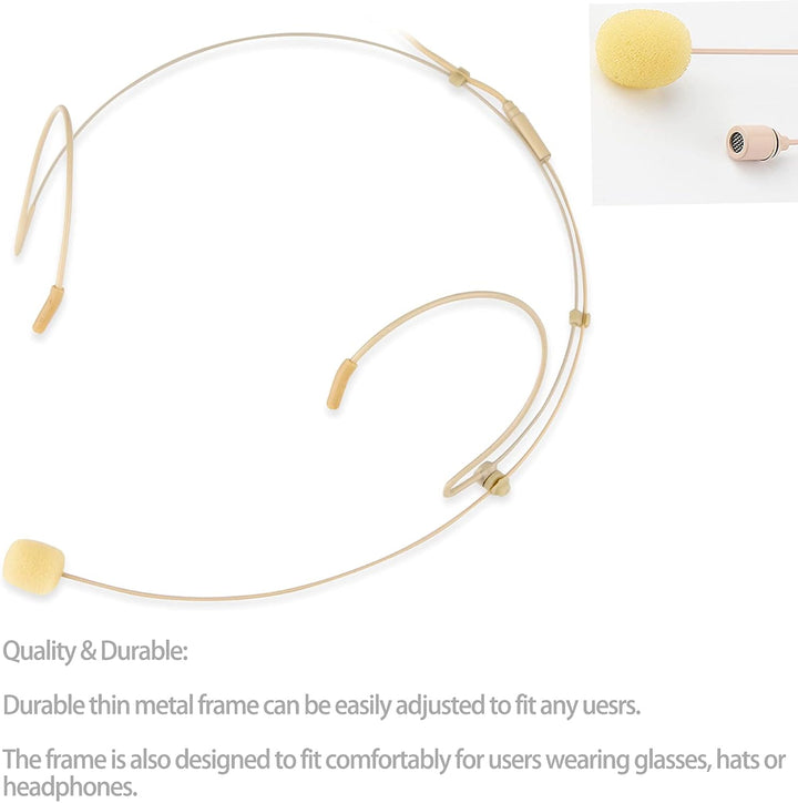 Headset Mikrofon Stirnband mic für Shure kabellos Bodypack Transmitter Taschensender - Ideal für Vor