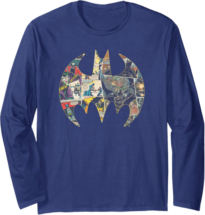 Batman Collage Shield Langarmshirt