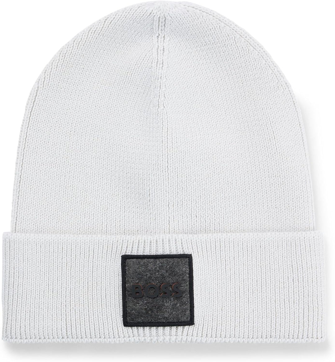 BOSS Herren Mütze Strickmütze Foxxy Einheitsgrösse Light/Pastel Grey57, Einheitsgr&#xF6;&#xDF;e Ligh