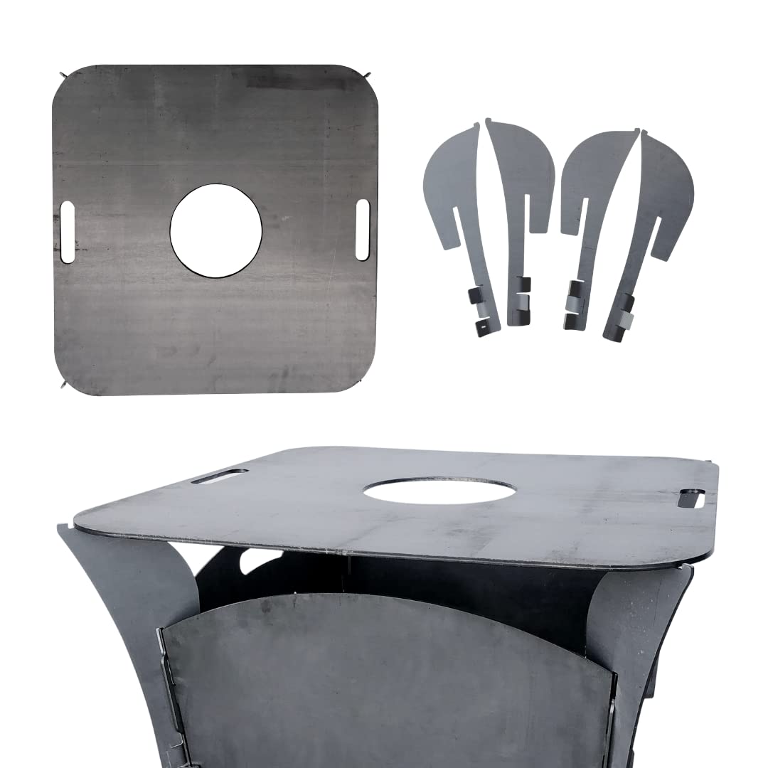 Terma Sahldesign Feuerplatte 69x69cm sehr Massive Ausführung Stäreke 6mm, Feuerstelle für den Garten