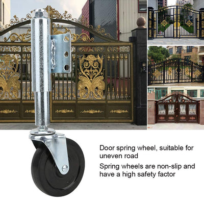 Tür Gummifederbelastetes Rad, federbelastete Rolle, Rad Universalfederrollen Gummiradrolle(4寸门用橡胶弹簧轮
