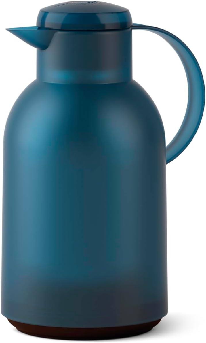 Emsa N40120 Samba Isolierkanne |1,5 Liter | Quick Press Verschluss | 12h heiss und 24h kalt | Transl