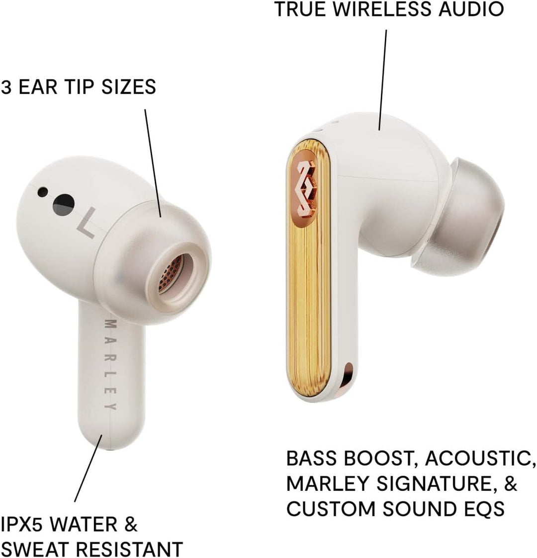House of Marley Redemption ANC 2 - Kabellose In Ear Bluetooth Kopfhörer, aktive Geräuschunterdrückun