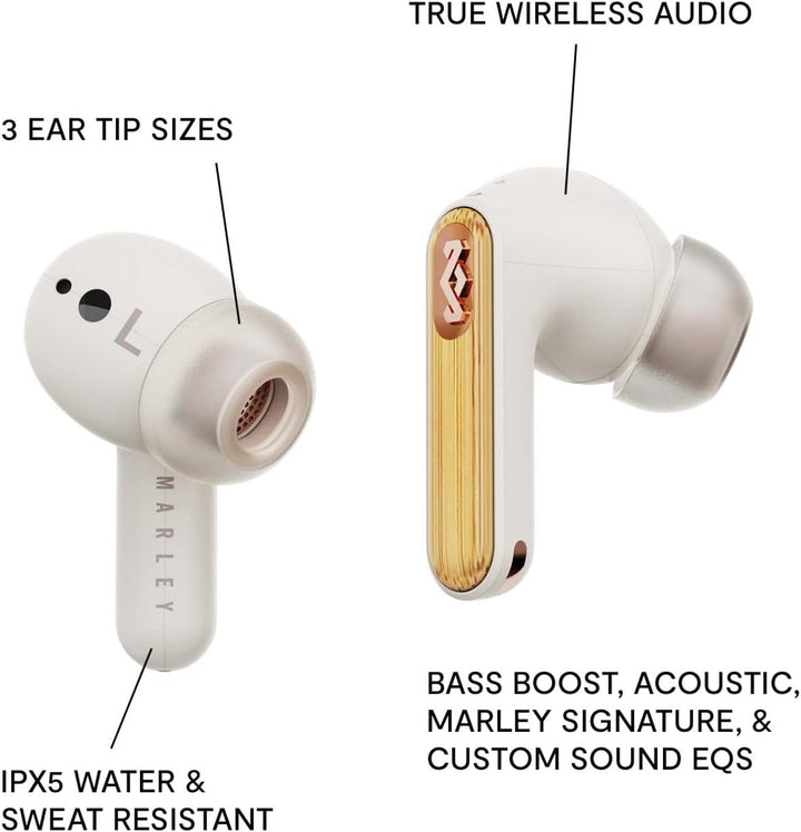 House of Marley Redemption ANC 2 - Kabellose In Ear Bluetooth Kopfhörer, aktive Geräuschunterdrückun