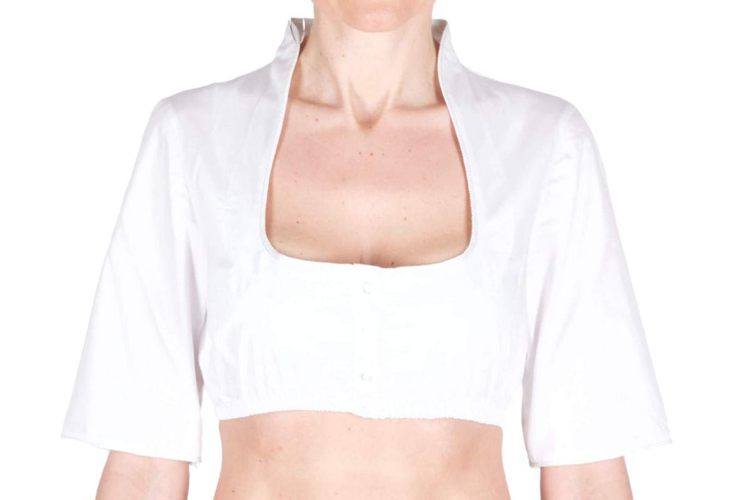 Kinga Mathe Dirndlbluse Paula 1416-2 Weiss 34 Weiss, 34 Weiss