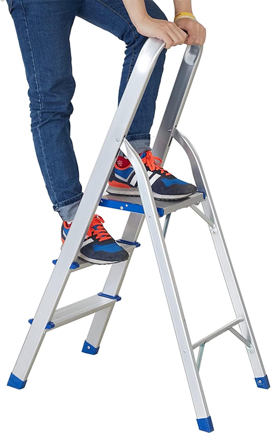 Leiter aus Aluminium, zusammenklappbar, leicht, 3 Stufen