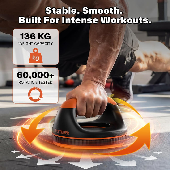 Sportneer Liegestützgriffe Push Up Bars– 360° Liegestütze Ständer mit abnehmbarem Taillentrainer für