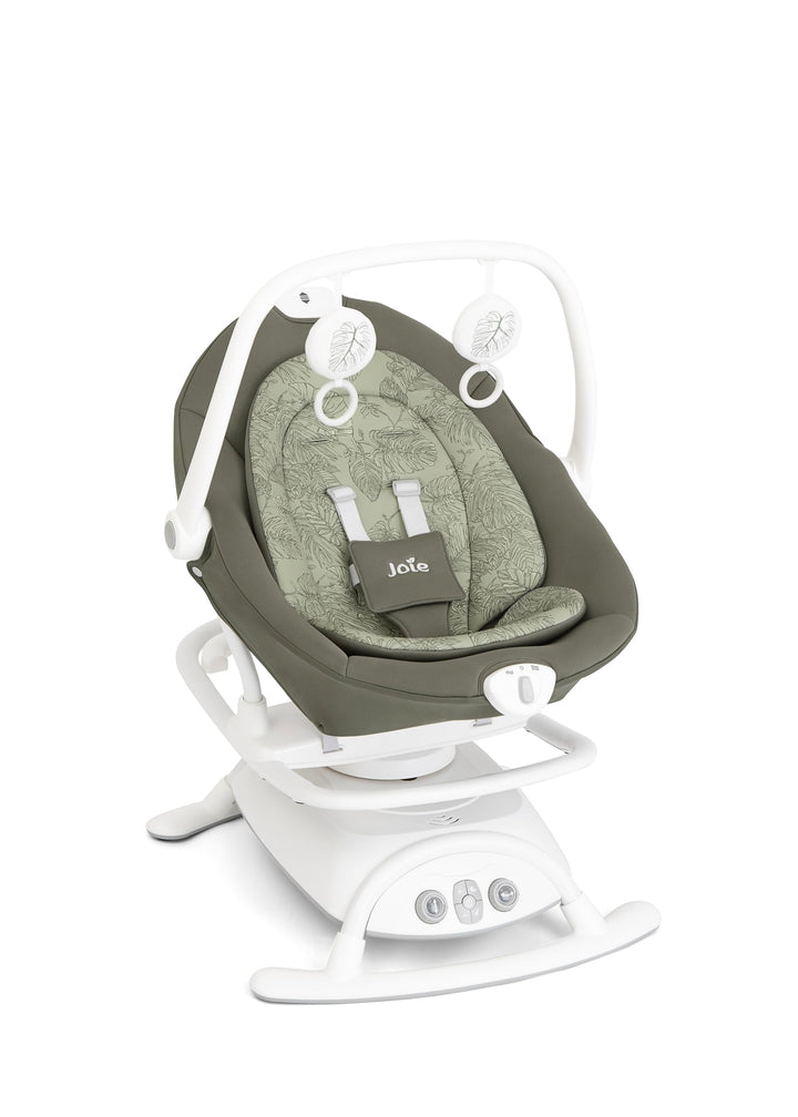 Joie sansa™ 2in1 Babywippe – Abnehmbarer Sitz mit Multi-Motion-Schaukelfunktion, 3 Liegepositionen,