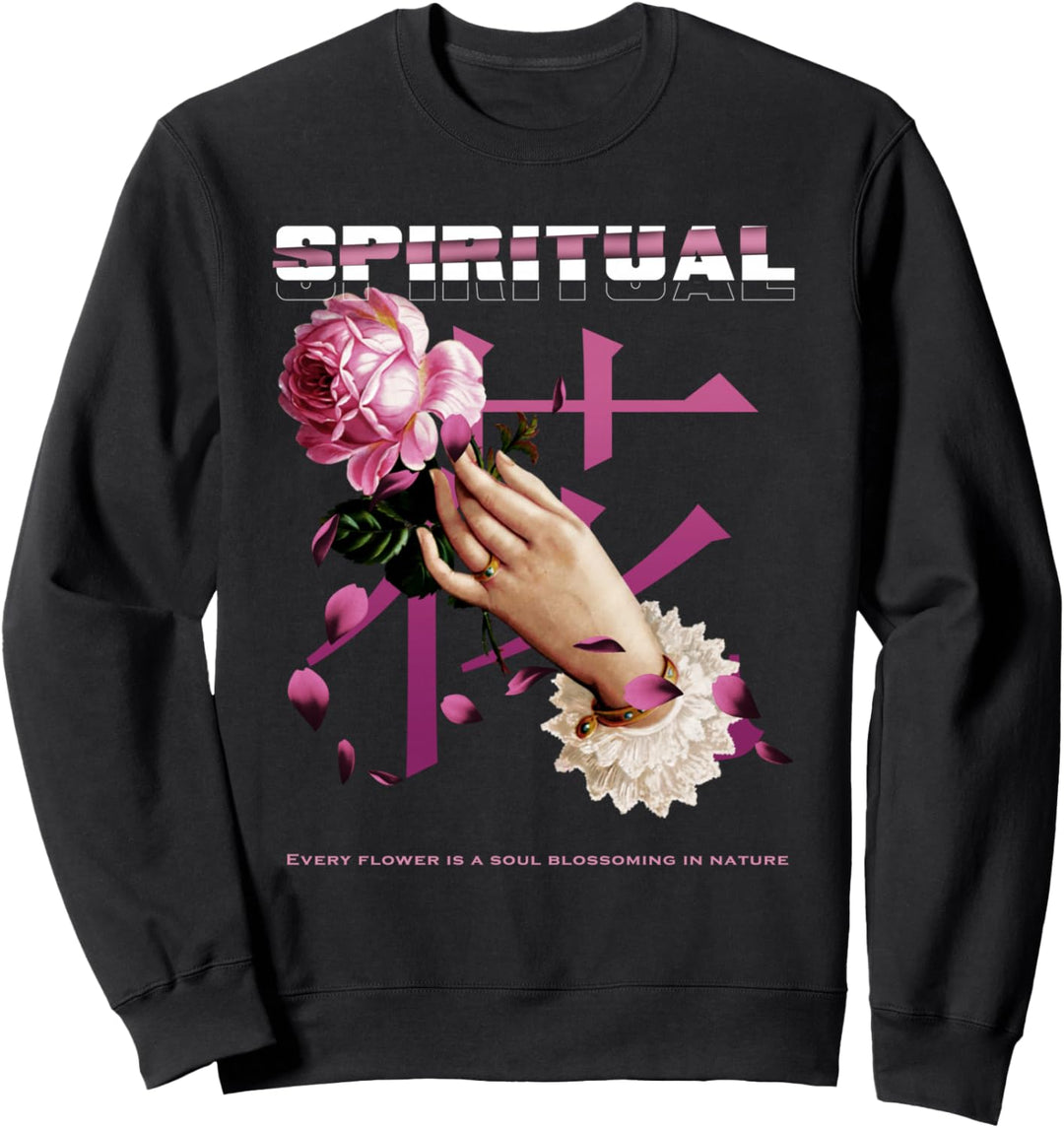 Spirituell Blume Seele - Sad Aesthetic Edgy Streetwear Sweatshirt