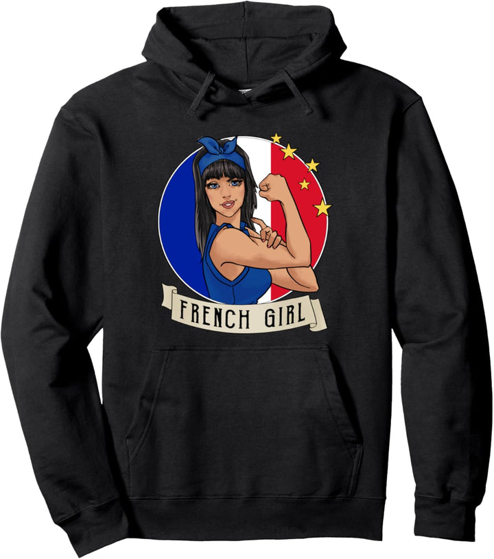 Französisches Mädchen Frankreich Pullover Hoodie
