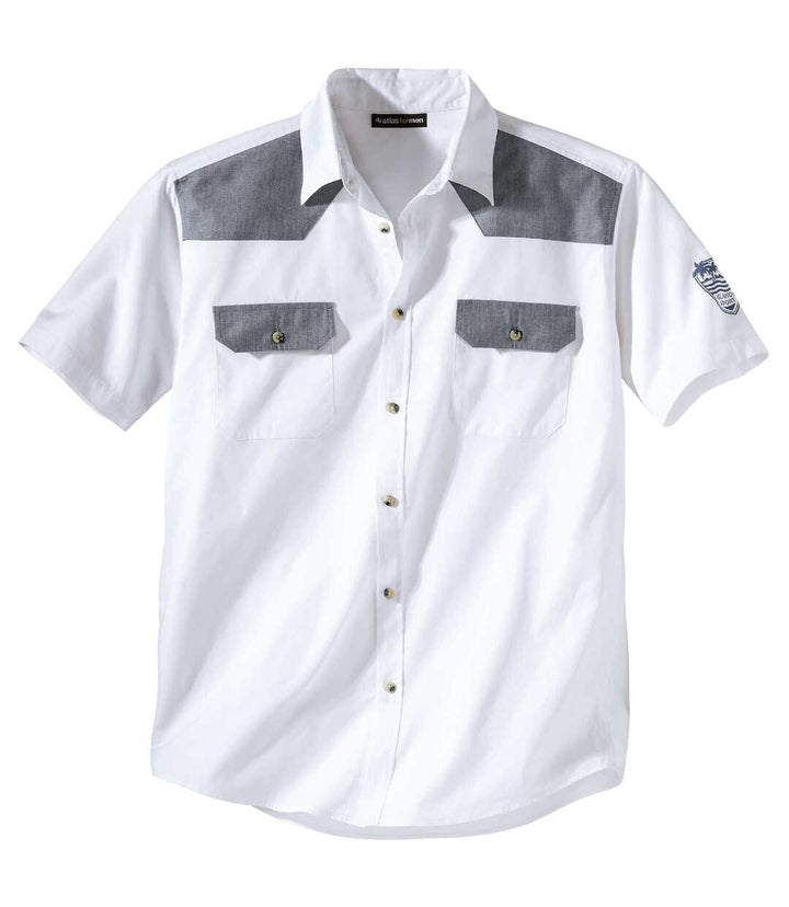 ATLAS FOR MEN - Herrenhemd - Kurze Ärmel - Verfügbar in grossen Grössen von M bis 5XL M Details in B