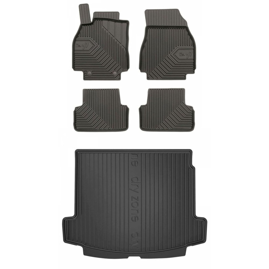 Satz Fussmatten und Gummimatte für Renault Megane II 2003-2009
