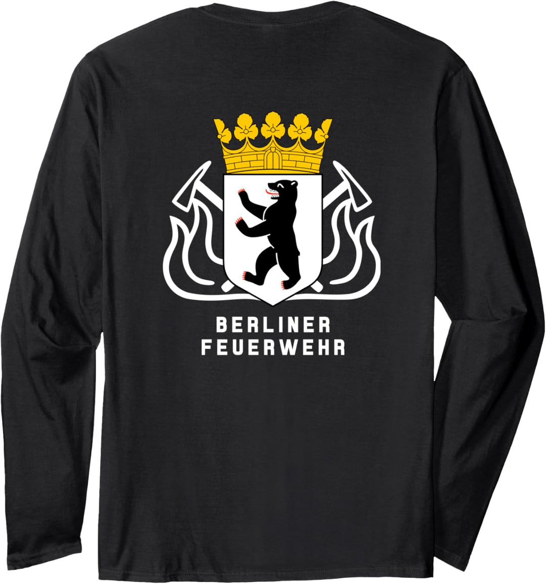 Berliner Deutsche Feuerwehr Firefighter Feuerwehrmann Langarmshirt