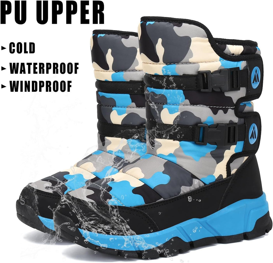 Kinder Winterstiefel Jungen Schneestiefel Mädchen Warm Gefütterte Rutschfeste Winter Snowboots Outdo