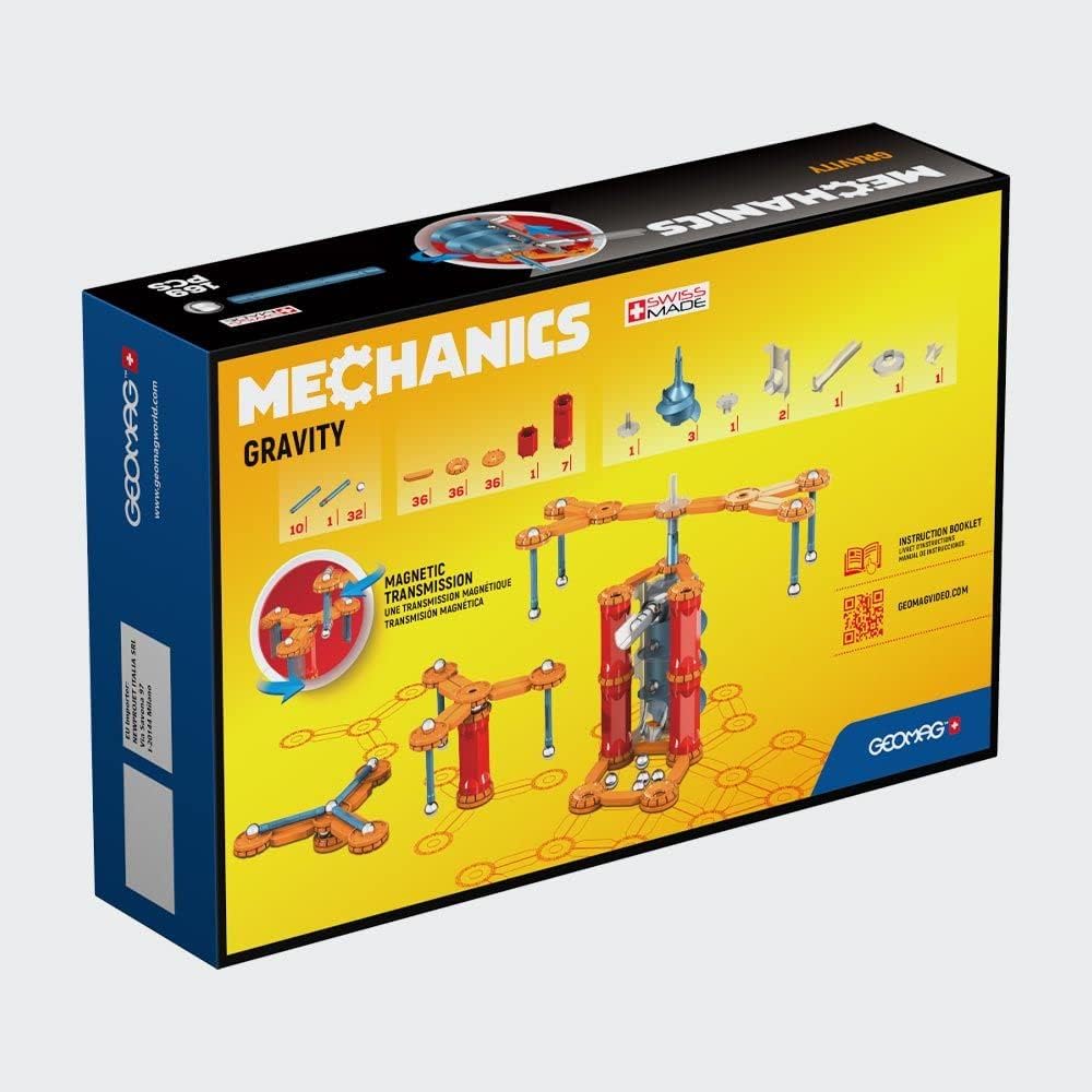 Geomag 00773 Gravity Konstruktionsspielzeug, Mehrfarbig 169 Stück, 169 Stück
