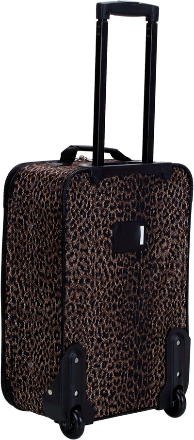 Rockland Vara Softside Gepäckset 3-teilig, Leopard, 3-Piece Set (20/22/28), Vara Softside Gepäckset