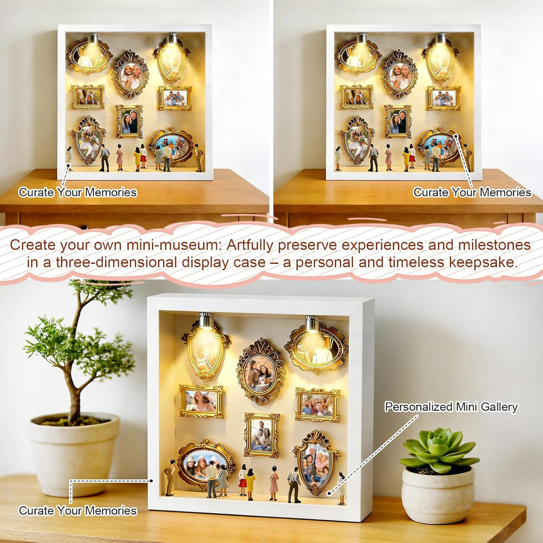 DIY Mini Museum Silhouette Box, DIY Mini Museum Bilderrahmen, Mini Bilderrahmen Vintage Mit Beleucht