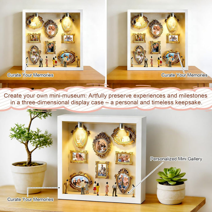 DIY Mini Museum Silhouette Box, DIY Mini Museum Bilderrahmen, Mini Bilderrahmen Vintage Mit Beleucht