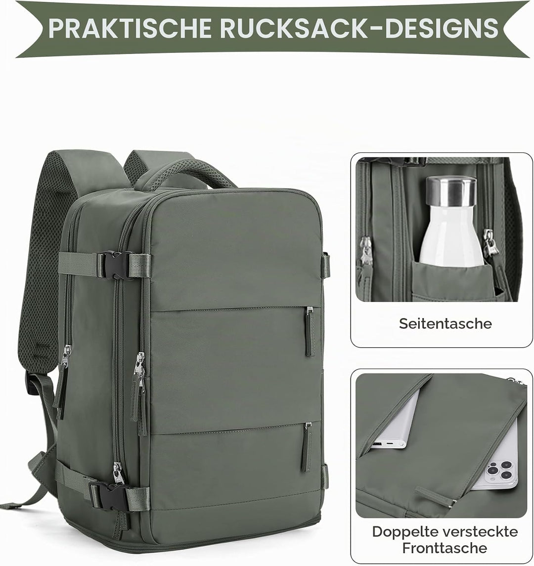 SZLX Grosser Reiserucksack Damen,Ryanair Handgepäck 40x20x25 Rucksack Easyjet Cabin Bag Rucksack Was