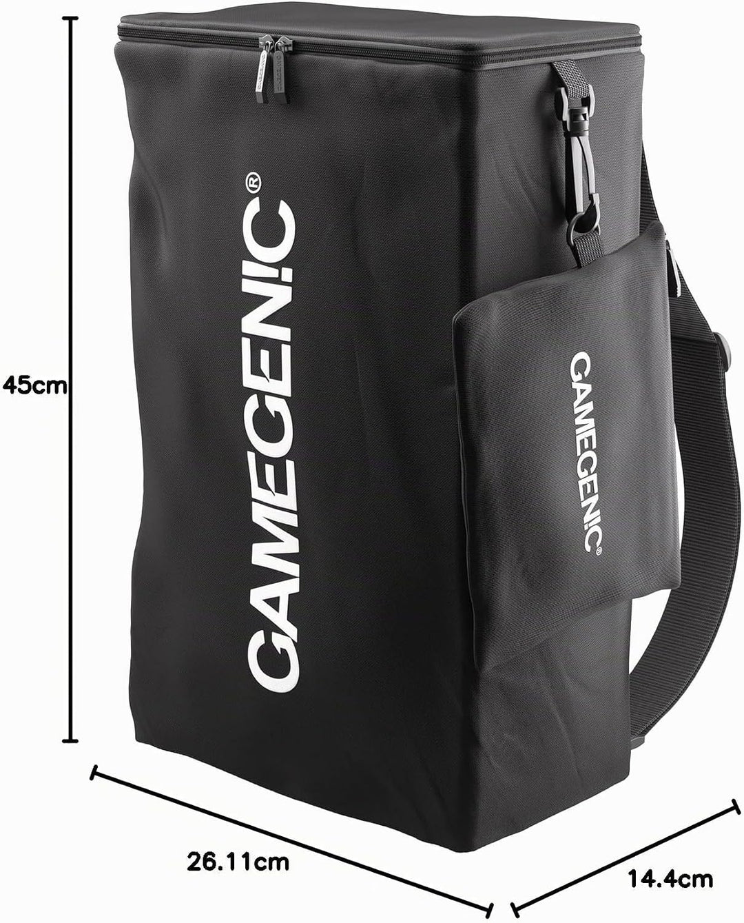 Gamegenic, Dungeon PRO – Black, inklusive Rucksack für sicheren Transport, Farbe: Schwarz