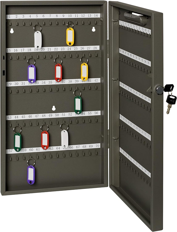ALCO-Albert 897 - Schlüsselschrank Stahl für 200 Schlüssel, 45 x 68 x 6 cm, grau